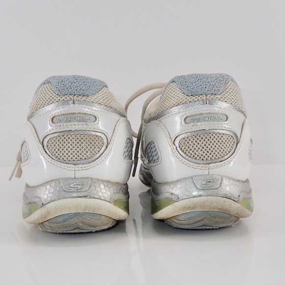 Skechers Shape Ups Toners Women's White Blue Silver Toning Athletic Shoes Sz 7 - Picture 7 of 12